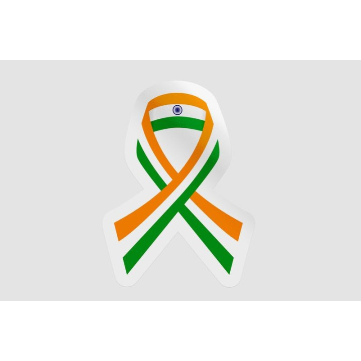 India Flag Ribbon - DecalsHouse