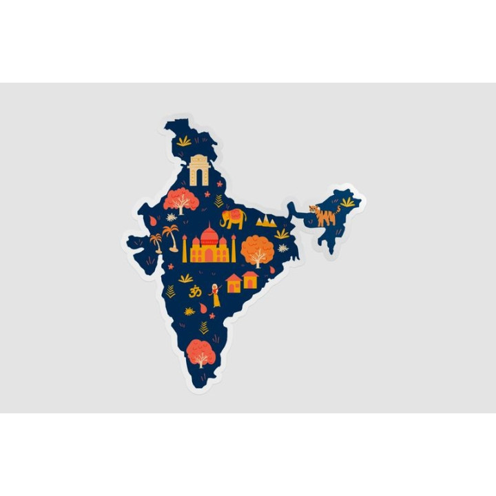 India Hand Draw Style 3 - DecalsHouse