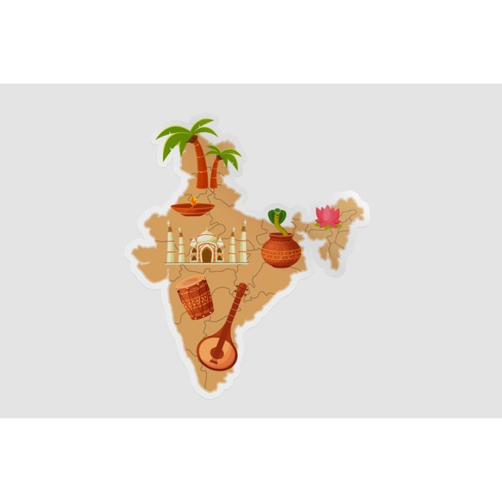 India Hand Draw Style 4 - DecalsHouse