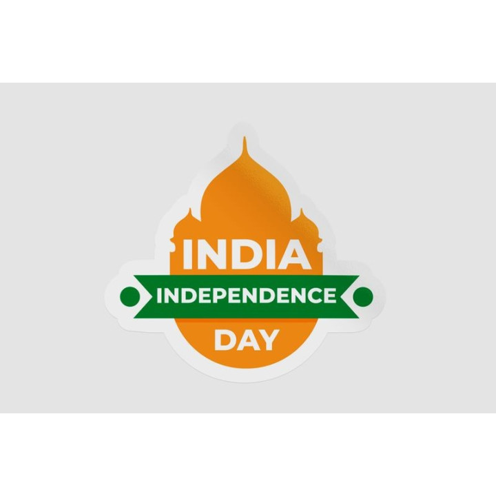 India Independence Day Badge Style 4 - DecalsHouse
