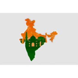 India Map Flag Style 2 - DecalsHouse