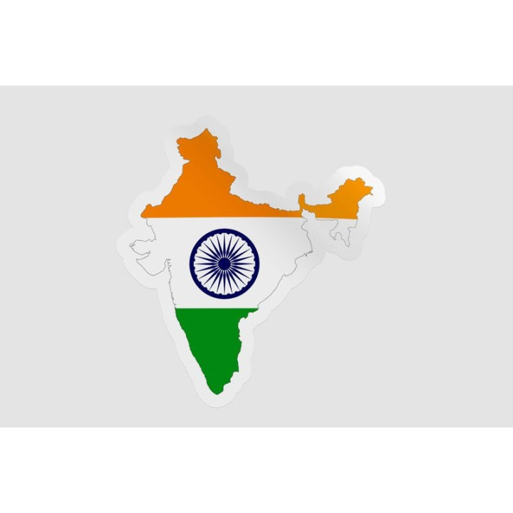 India Map Flag Style 4 - DecalsHouse