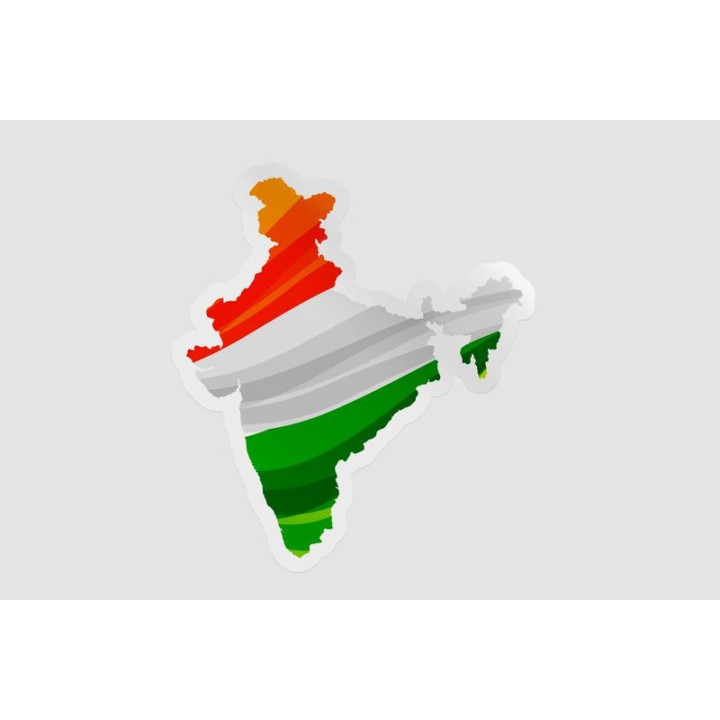 India Map Flag Style 6 - DecalsHouse