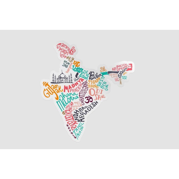 India Map Hand Drawn - DecalsHouse