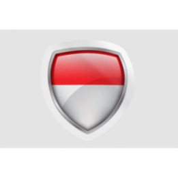 Indonesia Flag Bevel Style 3 - DecalsHouse
