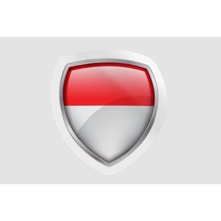 Indonesia Flag Bevel Style 3 - DecalsHouse
