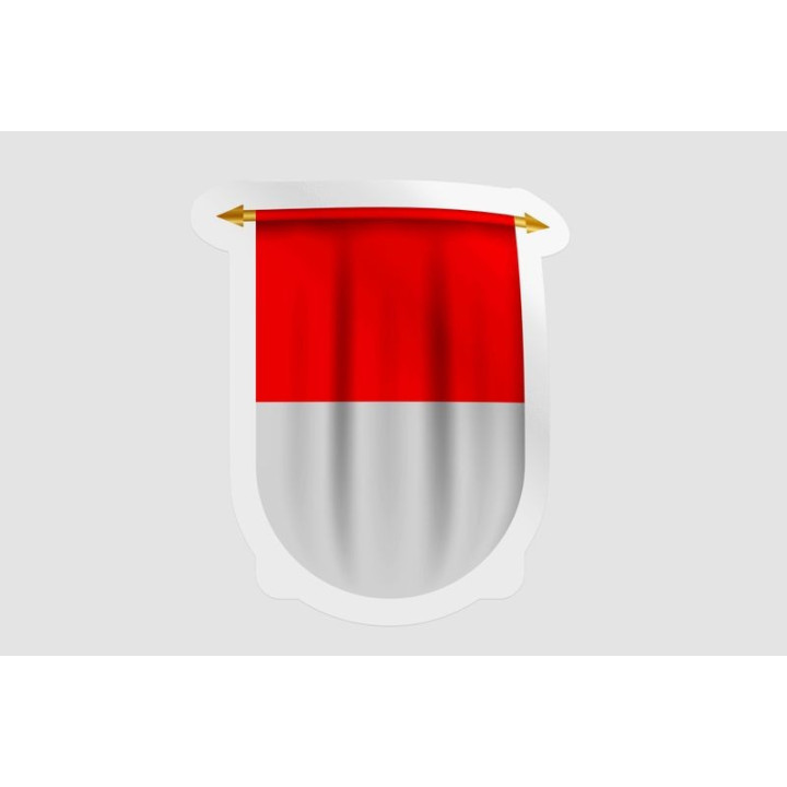 Indonesia Flag Pennant Style 4 - DecalsHouse