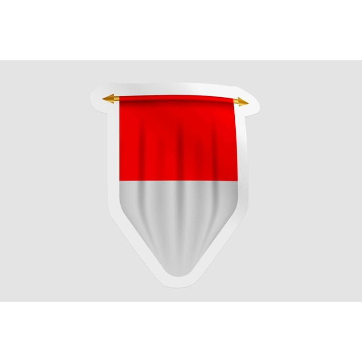 Indonesia Flag Pennant Style 6 - DecalsHouse