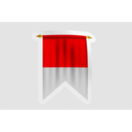 Indonesia Flag Pennant Style 7 - DecalsHouse