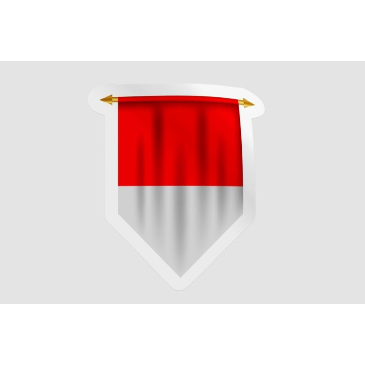 Indonesia Flag Pennant Style 8 - DecalsHouse