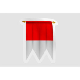 Indonesia Flag Pennant Style 9 - DecalsHouse