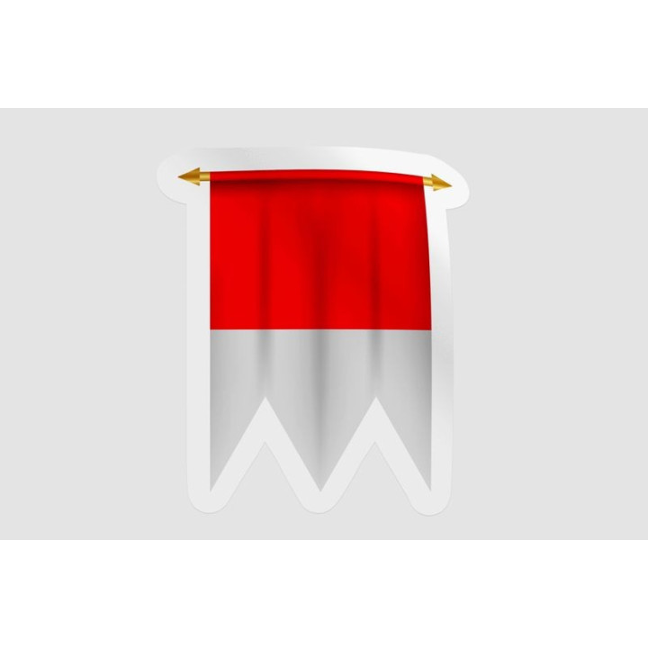 Indonesia Flag Pennant Style 9 - DecalsHouse