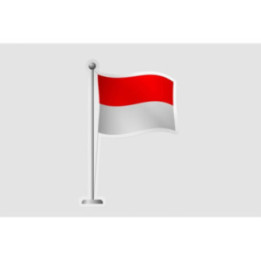Indonesia Flag Waving Style 4 - DecalsHouse