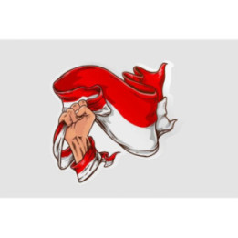 Indonesia Hand Flag - DecalsHouse