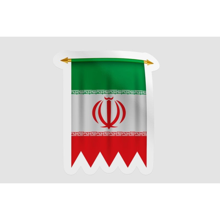 Iran Flag Pennant Style 2 - DecalsHouse
