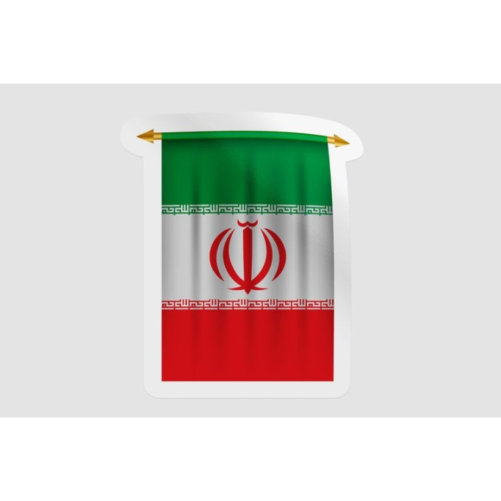 Iran Flag Pennant Style 6 - DecalsHouse