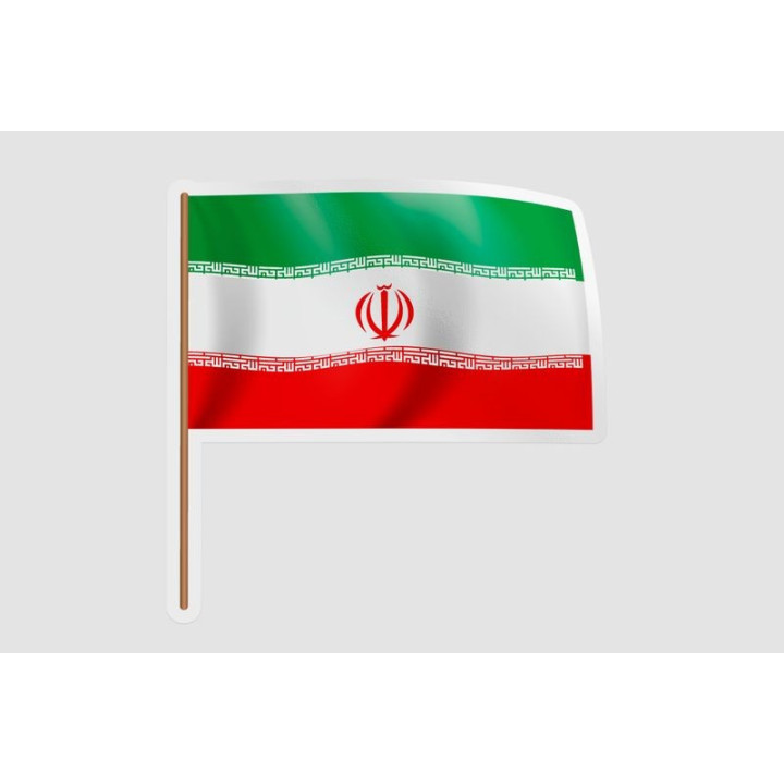 Iran Flag Waving - DecalsHouse