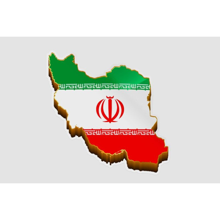 Iran Map Flag Style 2 - DecalsHouse