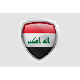Iraq Flag Bevel Style 3 - DecalsHouse