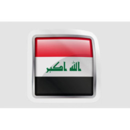 Iraq Flag Bevel Style 4 - DecalsHouse