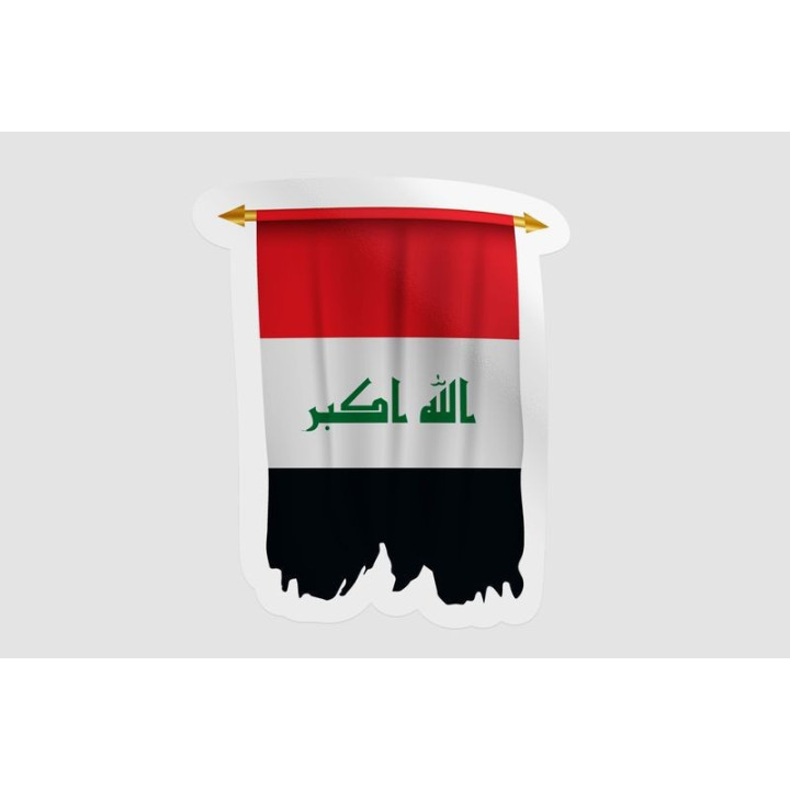 Iraq Flag Pennant Style 3 - DecalsHouse