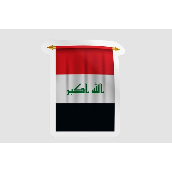 Iraq Flag Pennant Style 6 - DecalsHouse