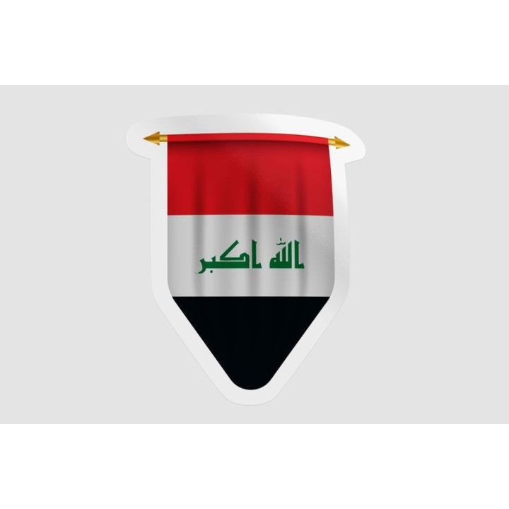 Iraq Flag Pennant Style 7 - DecalsHouse
