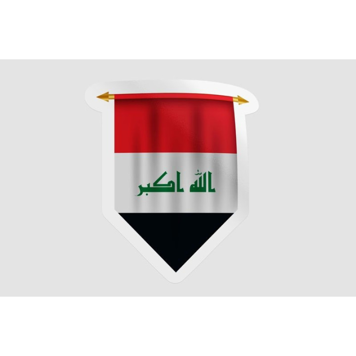 Iraq Flag Pennant Style 9 - DecalsHouse