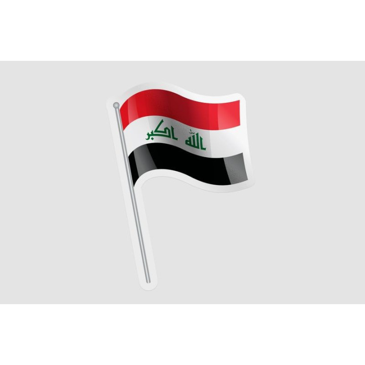 Iraq Flag Pole Style 2 - DecalsHouse