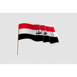 Iraq Flag Waving Style 2 - DecalsHouse
