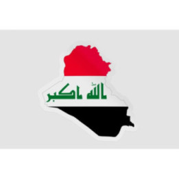 Iraq Map Flag Style 3 - DecalsHouse