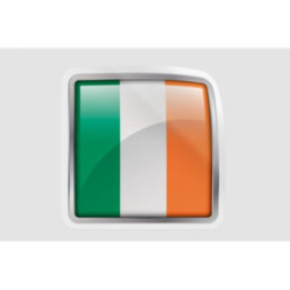 Ireland Flag Bevel Style 4 - DecalsHouse