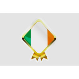 Ireland Flag Golden Badge - DecalsHouse