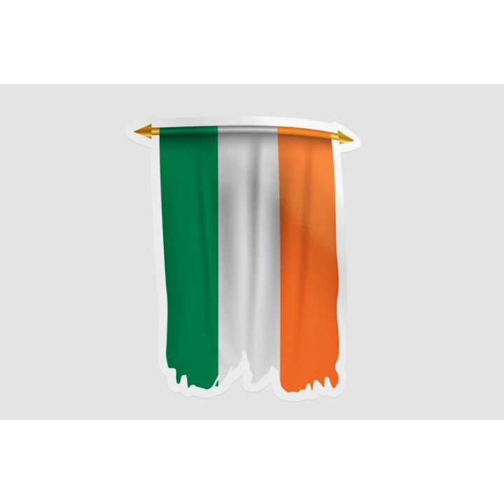 Ireland Flag Pennant Style 2 - DecalsHouse