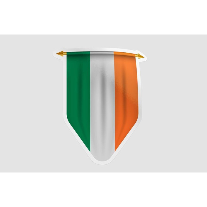 Ireland Flag Pennant Style 6 - DecalsHouse