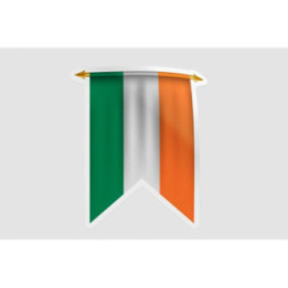 Ireland Flag Pennant Style 7 - DecalsHouse