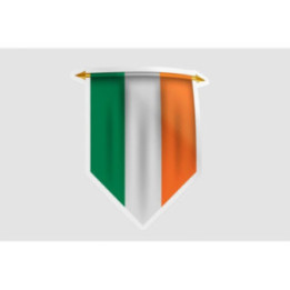 Ireland Flag Pennant Style 8 - DecalsHouse