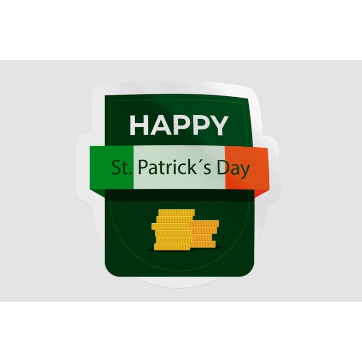 Ireland St Patrick Label Style 3 - DecalsHouse