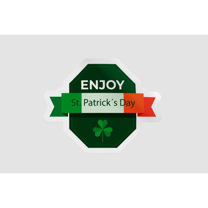 Ireland St Patrick Label Style 6 - DecalsHouse