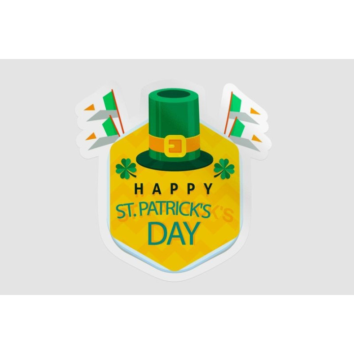 Ireland St Patrick Label Style 8 - DecalsHouse