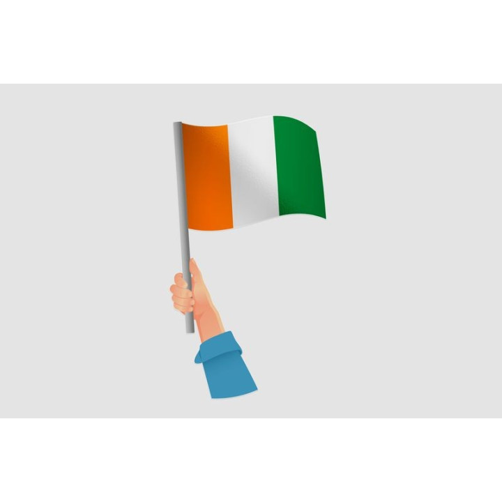 Ivory Coast Flag Style 2 Sticker - DecalsHouse