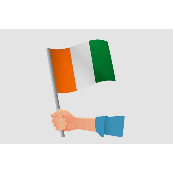 Ivory Coast Flag Style 3 Sticker - DecalsHouse