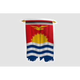 Kiribati Flag Style 10 Sticker - DecalsHouse