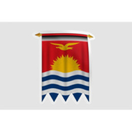 Kiribati Flag Style 11 Sticker - DecalsHouse