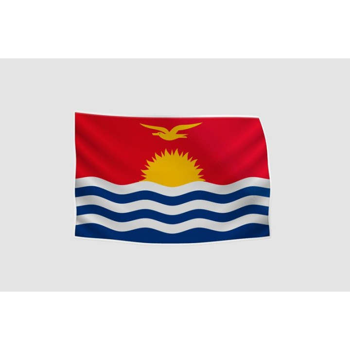 Kiribati Flag Style 12 Sticker - DecalsHouse