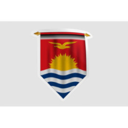 Kiribati Flag Style 4 Sticker - DecalsHouse
