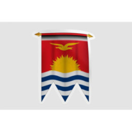 Kiribati Flag Style 5 Sticker - DecalsHouse