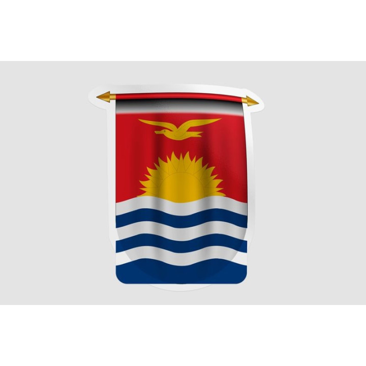 Kiribati Flag Style 8 Sticker - DecalsHouse