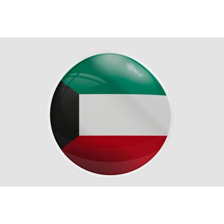 Kuwait Flag Style 16 Sticker - DecalsHouse