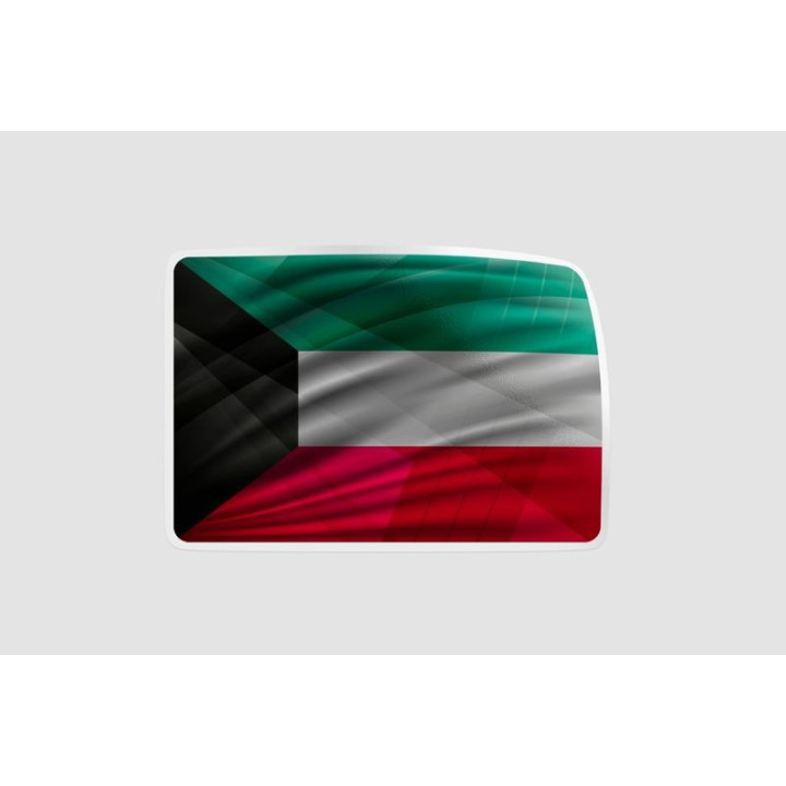 Kuwait Flag Style 18 Sticker - DecalsHouse